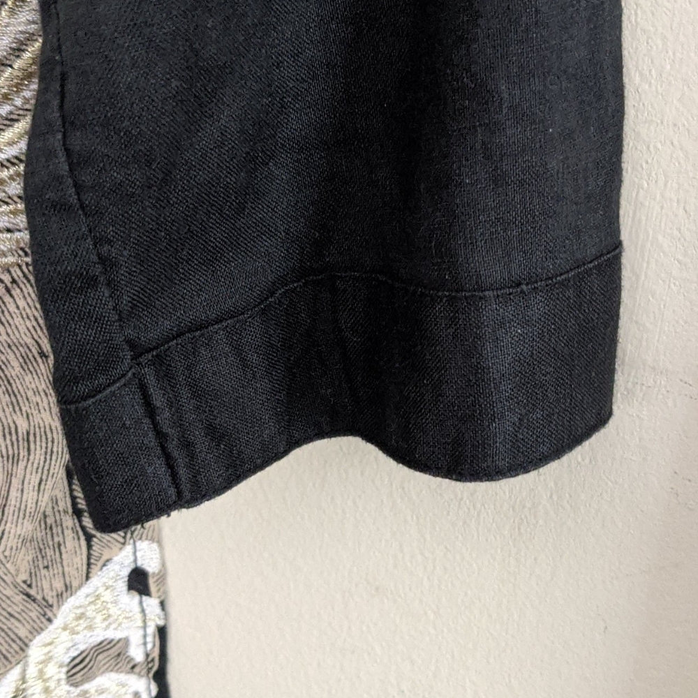 Vintage Citron Linen Asian inspired Tunic Blouse Small - Picture 7 of 9